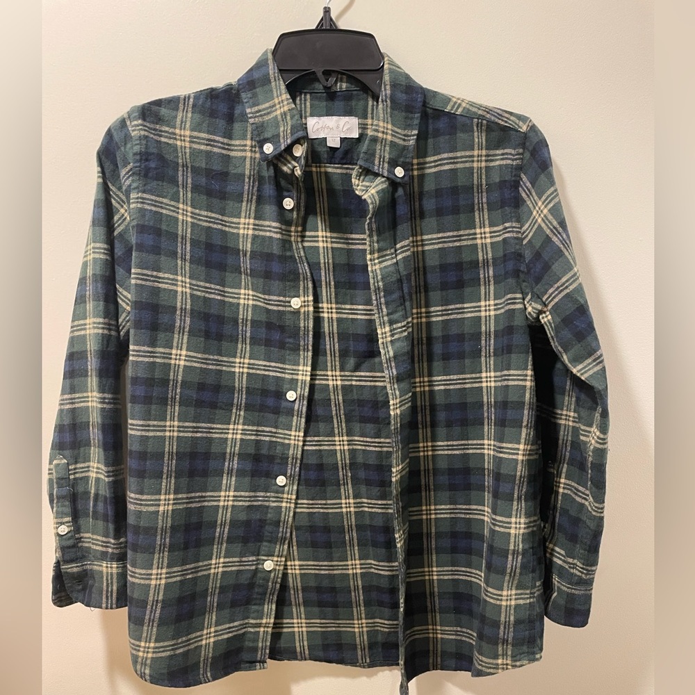Boys Cotton & Co. Plaid Button Down Shirt